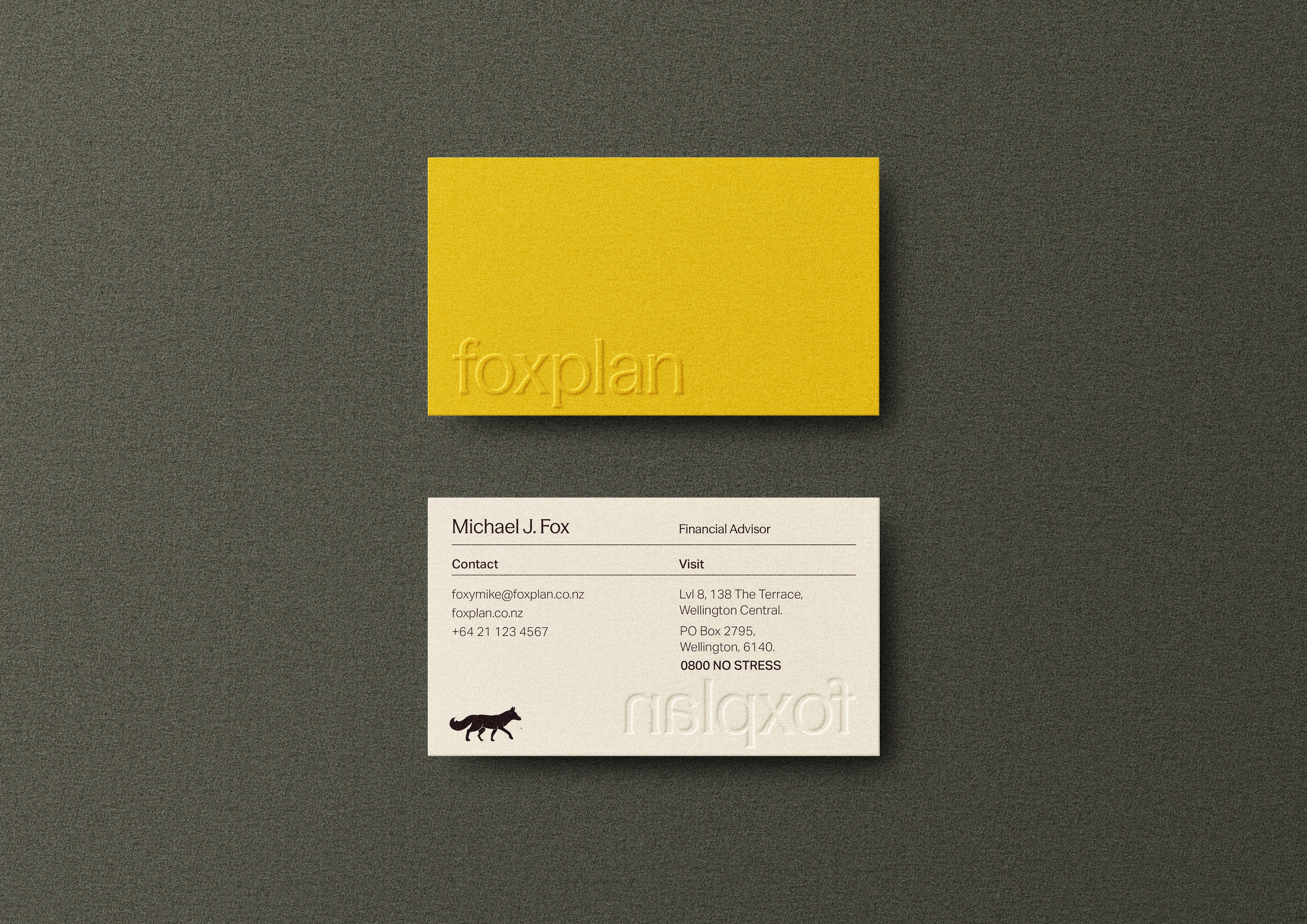 Buisness cards embossed 1