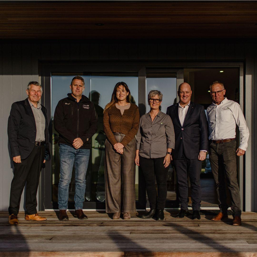Prime Minister Chris Luxon champions sustainable development with visit to Tasman Estate, Whanganui
