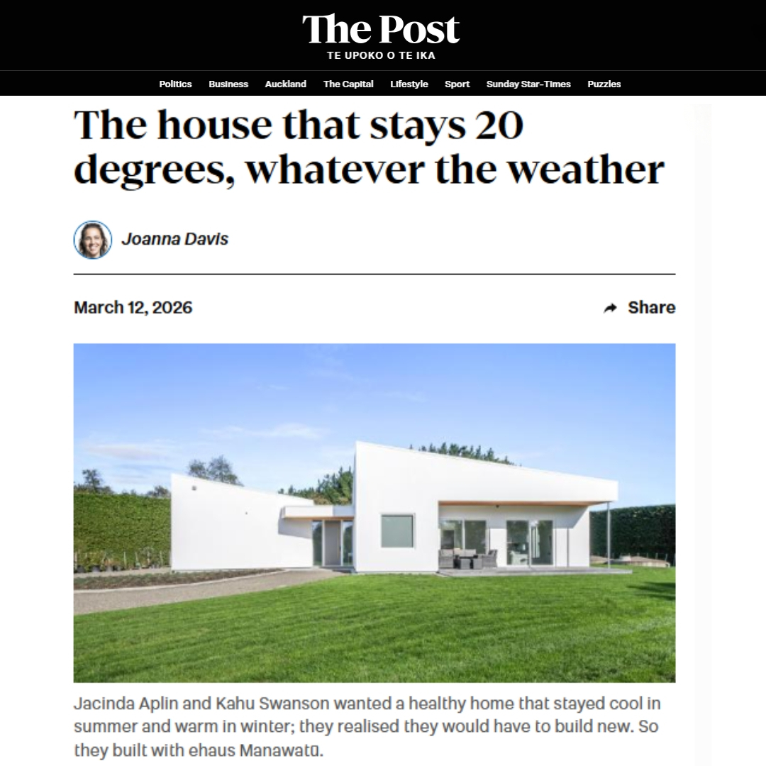 The Post article: Building new was the only way for a Manawatū family to get the healthy home they wanted