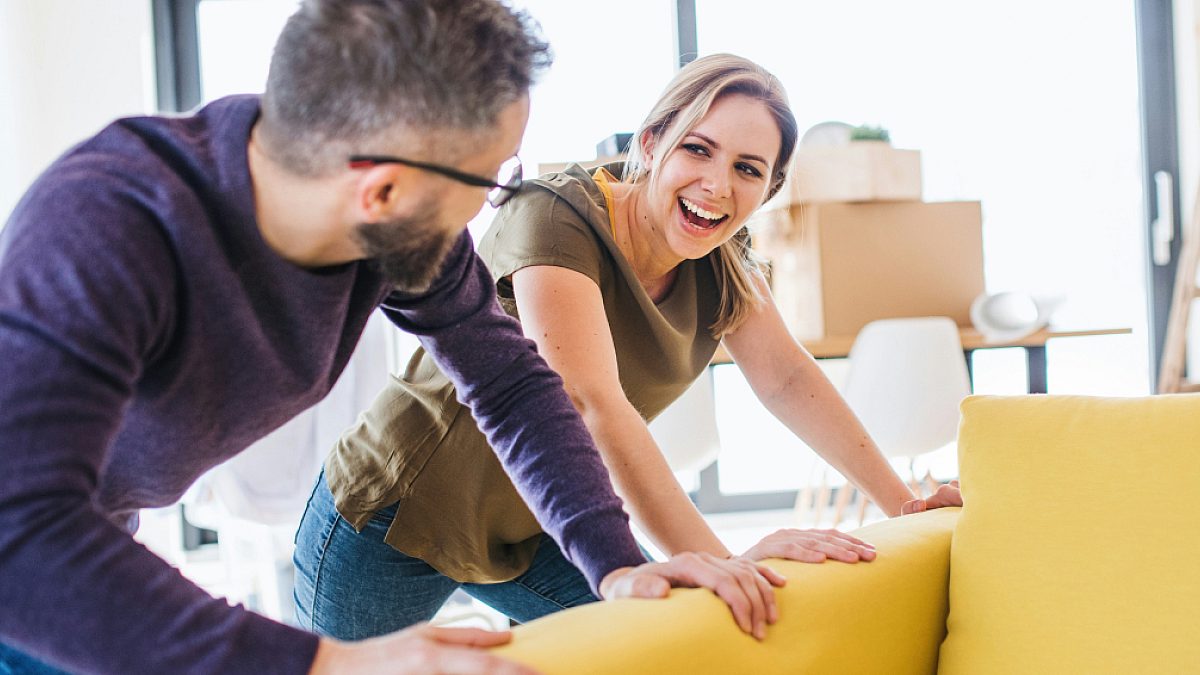 Couple Moving into New Home