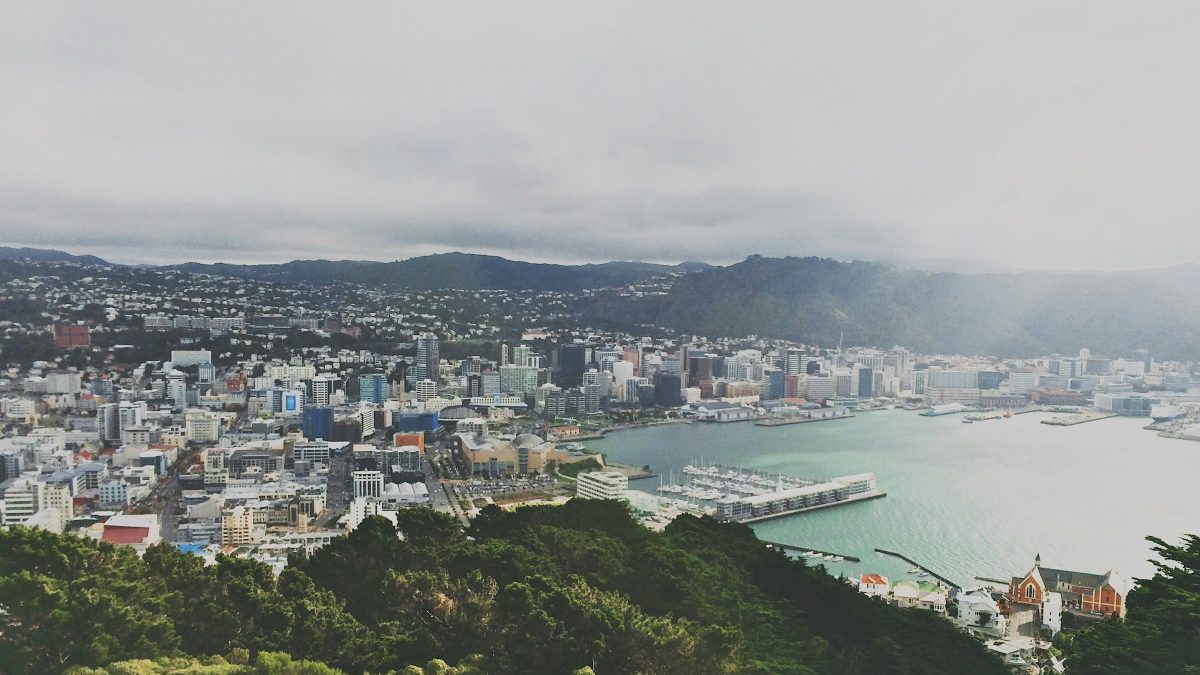 City landscape of Wellington New Zealand